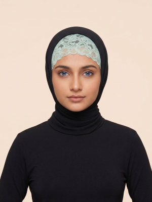 Bandana pizzo verde