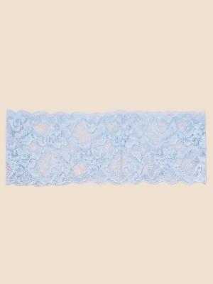 Bandana di pizzo color azzurro