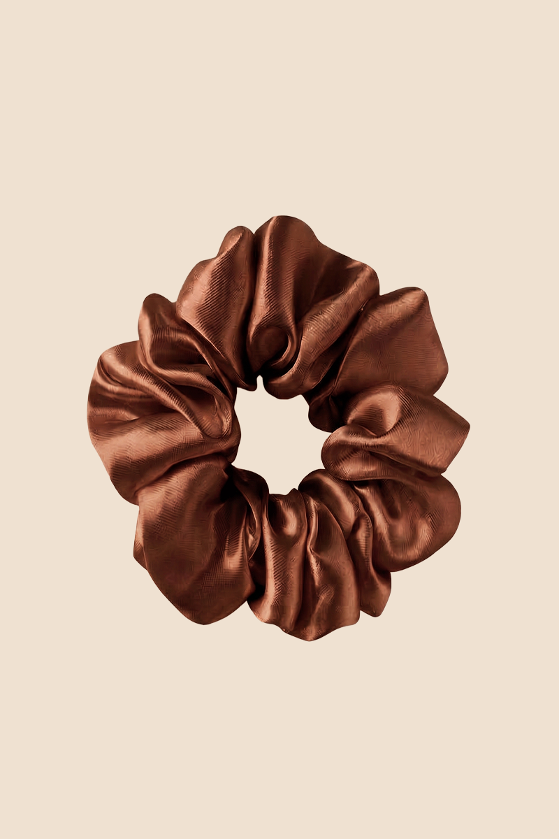 Scrunchie color marrone