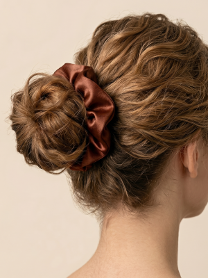 Scrunchie color marrone
