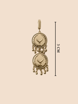 Anello Hoop per hijab color oro con charm