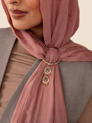 Anello Hoop per hijab color oro con charm