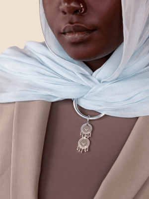 Anello Hoop per Hijab argento